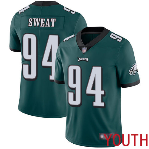 Youth Philadelphia Eagles #94 Josh Sweat Midnight Green Team Color Vapor Untouchable NFL Jersey Limited Player